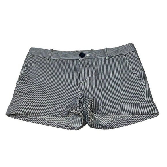 Talula Women's Size 2 Denim Shorts Striped w. Beltloops Cotton Blend Preppy - Picture 1 of 5